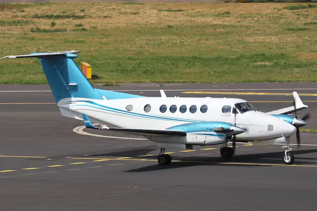 Beechcraft 200 on the ramp